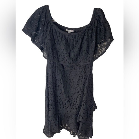 Isaac Mizrahi Black Lace Dress Size Small Salsa Dancing Sexy Feminine Goth Party - Picture 2 of 6